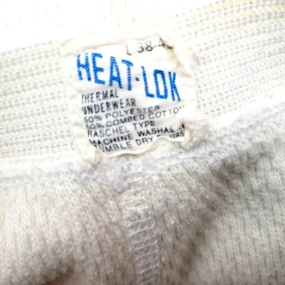 Heat Lok Thermal Long Johns Underwear Large 38 40 Mens Raschel Type Ankle Length - Picture 3 of 3